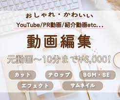 YouTube/PR動画/会社紹介動画編集承ります 初めてでも安心♪女性ならではのおしゃれでかわいい動画作ります | 動画編集 | ココナラ