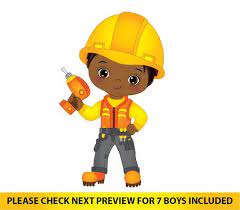 Construction Boys Clipart Vector Construction Clipart Boys Etsy In 2021 Boy Clipart Clipart Boy Kids Clipart