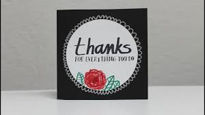 Make an elegant card by using thick, creamy paper and a simple design. How To Make Thank You Cards Thanks Card For Grandparents Youtube