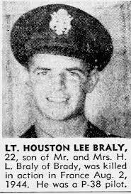 1LT Houston Lee Braly Jr. (1922-1944)