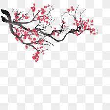 Sakura Background With Blossom Cherry Branches Hand Drawn Japanese Flowers Background Sakura Blossom Drawn Png And Vector With Transparent Background For F Cherry Blossom Art Flower Backgrounds Cherry Blossom Background