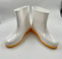 Waterproof Ankle Bootie PVC Wellington Gumboots for Women Fashion Wellies  Rain Boots