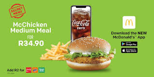 Restaurant finder • search for your nearest open uk mcdonald's either as a text search or map view • get directions to any mcdonald's in the uk and see opening times and facilities • save your favourite restaurants into a list for ease of use • filter by drive thru, open 24/7, accessibility, baby changing. Mcdonald S Sa A Twitter Pause Whatever You Re Doing Because The Mcchicken Medium Meal Price Just Went Down To R34 90 Only Available On The Mcdonald S App Download It Now Ts Cs Apply Https Https T Co Dya5psjc00
