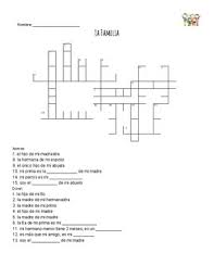 Maybe you would like to learn more about one of these? La Familia Crossword Worksheets Teaching Resources Tpt