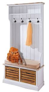 Garderobe garderobenständer kleiderständer mit sitzbank schublade. Casa Padrino Landhausstil Garderobe Antik Weiss Naturfarben 92 X 40 X H 189 Cm Handgefertigte Garderobe Mit Sitzbank Und Korben Barockgrosshandel De