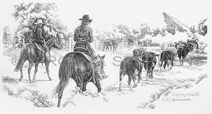 Cattle Drive By Virgil C Stephens Cowgirl Art Art Western Art