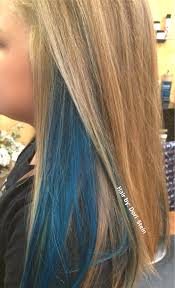 Blue Hair With Natural Blonde Hair Gorgeous Teal Hair With Natural Colored Hair Streaks Blue Hair Highlights Teal Hair