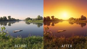 Wheat and mountain sunset backgrounds. How To Create Realistic Sunset Effect In Photoshop Turn Day Photo Into Golden Evening Youtube