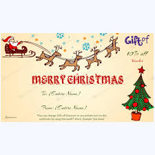 Christmas Spirit Gift Voucher Template Word Word Layouts Christmas Gift Certificate Gift Certificate Template Christmas Gift Certificate Template