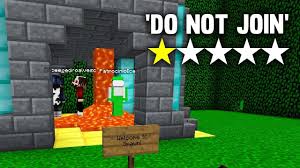 Playing On The Worst Reviewed Minecraft Server 1 Star Youtube