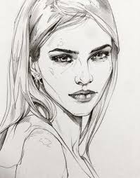 Best Drawing Faces Girl Artworks Illustrations 37 Ideas Portrait Sketches Cool Drawings Cool Art Drawings