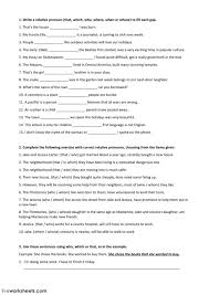 Relative Pronouns English As A Second Language Esl Worksheet You Can Do The Exercises On Relative Pronouns Pronoun Worksheets Grammar Worksheets High School