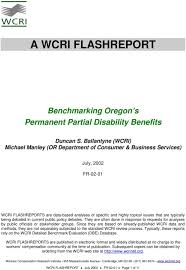 A Wcri Flashreport Benchmarking Oregon S Permanent Partial