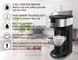 Small Single Serve Coffee Machine K Cup Pod And Ground Coffee Maker Brewer With Auto Shut Off And Sel In 2020 Coffee Maker Single Cup Coffee Maker Single Serve Coffee