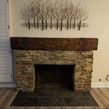 Rustic Fireplace Mantel With Metal Straps Bolts Custom Made To Order U Pick 5ft 6ft 7ft 8ft 9ft 10ft Or Custom Size Or Color Rustic Fireplace Mantels Rustic Fireplaces Fireplace