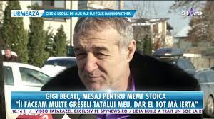 Fata lui cea mare este. Gigi Becali AlÄƒturi De Meme Stoica In Cea Mai TristÄƒ Zi Video Antena 1