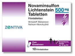 Novalgin drops of 0.5 g / ml, 10 ml. Novaminsulfon Lichtenstein