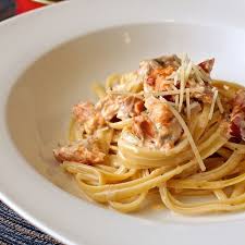 Smoked Salmon Linguine With Lemon Cream Sauce Canned Salmon Recipes Smoked Salmon Recipes Smoked Salmon Pasta