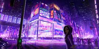 Aesthetic 1080p, 2k, 4k, 5k hd wallpapers free download, these wallpapers are free download for pc, laptop, iphone, android phone and ipad desktop Cyberpunk Cityscape Girl Digital Art City Wallpaper Anime Scenery Wallpaper Desktop Wallpaper Art