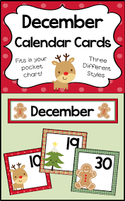 Number Cards And Header For Your December Calendar Fits In Your Pocket Chart Preschool Calendar Classroom Calendar December Calendar
