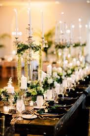 Elegant Wedding Centerpiece Idea Tall Candelabra Centerpieces With Greenery Destinat Candelabra Wedding Centerpieces Candelabra Wedding Wedding Centerpieces