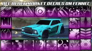 Since december 4, 2019, trigon and 20xx can now be painted. All Black Market Decals On The Fennec Rocket League Youtube
