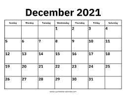 The lines are clear and easy to read. December 2021 Calendars Printable Calendar 2021