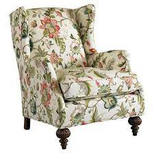 Just look at this juicy embroidery! Wingback Chair With Floral Upholstery Made In The Usa Product Chairconstruction Material Wood And Fabric Furniture Fabric Accent Chair Armchair