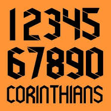 Football Type Corinthians 3rd Kit Art And Illustration Soccer Bible Sports Fonts Numbers Typography Football Fonts