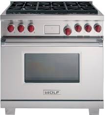 Part #wgr366 | item #4506495 | manufacturer part #gr366. Wolf Df366 36 Inch Pro Style Dual Fuel Range With 5 4 Cu Ft Dual Convection Oven 6 Dual Stacked Sealed Burners 10 Cooking Modes Temperature Probe Continuous Grates Pivoting Hidden Touch Controls And Star K Certified