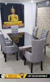 17 ideas de decoracion de comedores pequenos modernos en fotos. Comedor De 6 Puestos Sillas Tapizado Gris Sillonestapizados Muebles De Sala Modernos Sillas Tapizadas Diseno De Sala Comedor
