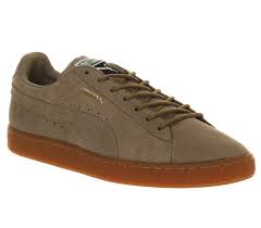 Gepolsterter schaft und zunge für hohen komfort; Puma Suede Classic Khaki Gum Unisex Sportschuhe