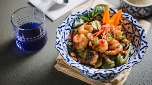 Marinated raw shrimp (shrimp ceviche). Recipe Pad Sator Goong