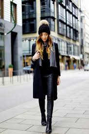 Black Beanie With Pom Pom Womens 20 Outfits That Prove Pom Pom Hats Are All The Rage Womens Winter Fashion Outfits Outfits With Hats Winter Outfits Dressy
