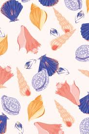 Motif Shell Illustration De La Mer Coquillages Peints Illustration