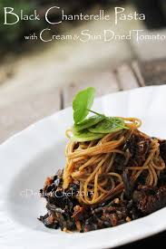 Black Chanterelle Mushrooms Pasta With Sun Dried Tomato And Cream Dentist Chef