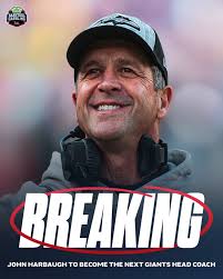 BREAKING John Harbaugh is expected to become the next New York Giants head  coach, per @adamschefter A deal has yet to be finalized but is expected to  come as soon as possible