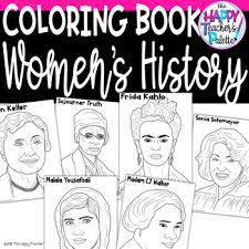 10 coloring pages for women's history month. Coloring Book Women S History Month Pdf Pngs By The Happy Teacher S Palette