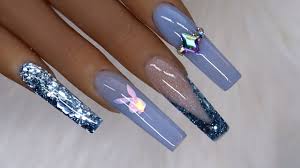 Check spelling or type a new query. Baby Blue Glitter Acrylic Nail Beginner Acrylic Nail Tutorial Glitterbels Playboy Nails Beauty Top News