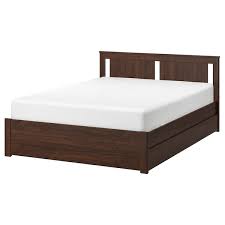 Check out ikea's stylish home nordli bed frame is more than a comfortable bed. Songesand Bed Frame With 2 Storage Boxes Brown Ikea