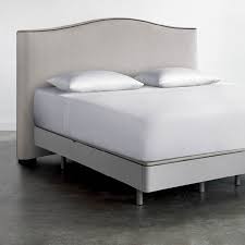 Camel back design headboard with silver nailheads. Contemporary Camelback Upholstered Headboard Sleep Number