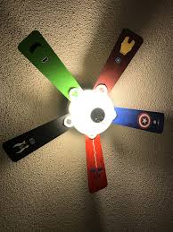 Marvel Avenger Ceiling Hand Painted Ceiling Fan For Superhero Bedroom Ceiling Fan Painting Ceiling Fans Fan Light Covers