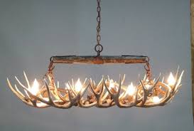 Snowmass Antler Chandelier Timber Mule Deer Small Oval