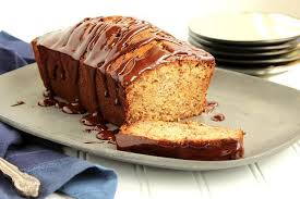 Banana Bread With Chocolate Glaze Recipe Chocolate Glaze Recipes Banana Bread Chocolate Glaze
