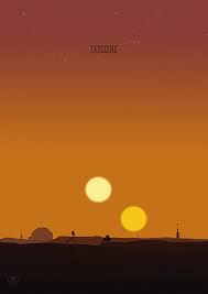 Tatooine Minimalist Star Wars Print Star Wars Background Star Wars Prints Star Wars Wallpaper