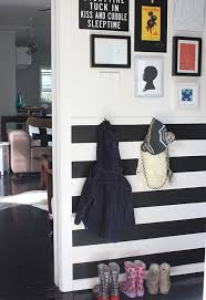 Black And White Striped Wall Kidshallway1 Striped Walls Home House Design