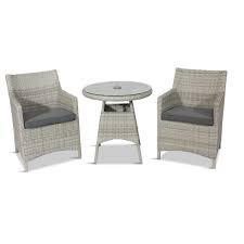 Resin weave in a natural pallet is handwoven onto a lightweight but strong aluminium frame. Provence Bistro Set Capital Gardens