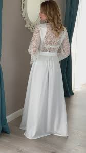 Long Bridal Robe Sheer Robe Ivory Lace Robe Lace Kimono Etsy Video Video In 2020 Long Bridal Robe Lace Dress With Sleeves Night Dress