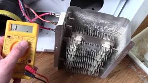 When the heating element goes bad, it will usually have a break in the heating coil which will cause the element not to heat. Dryer Repair How To Test The Heating Element Youtube
