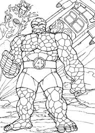 The thing coloring page from fantastic four category. Fantasic Four Coloring Pages